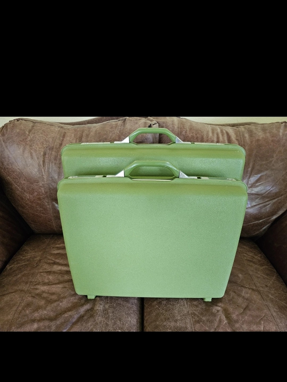 Vintage Samsonite Green Luggage Set